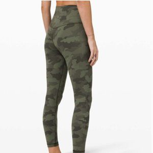 Women's Lululemon Align™ High-Rise Pant 25" - Green Camo - Size 6